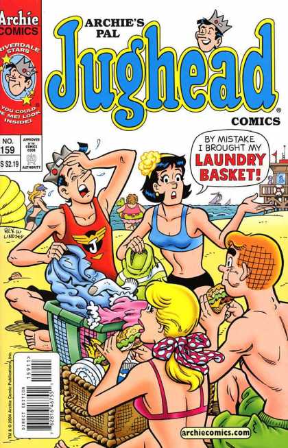 Jughead Comics 159 - Sandwich - Beach - Bikini - Crown - Laundry