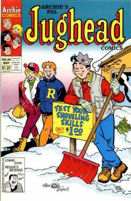 Jughead Comics 56 - Archie Comics - Snow - Winter - Stupid Face - Blue Sky