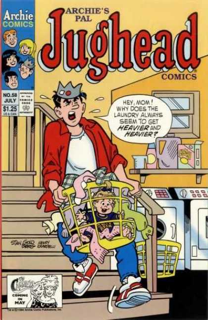Jughead Comics 58 - Archie - Laundry Basket - Clothes - Baby - Humor