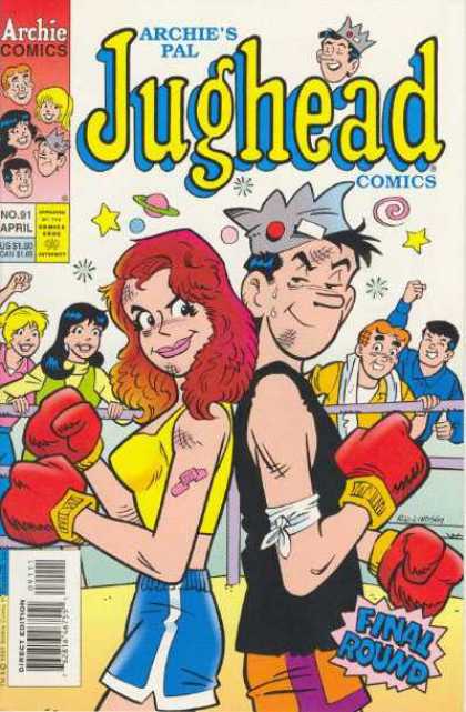 Jughead Comics 91 - Boxing - Boxing Ring - Red Gloves - Yellow Shirt - Banaid
