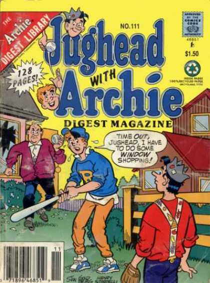 Jughead with Archie Digest 111 - Archie - Baseball - Bat - Window - Shopping