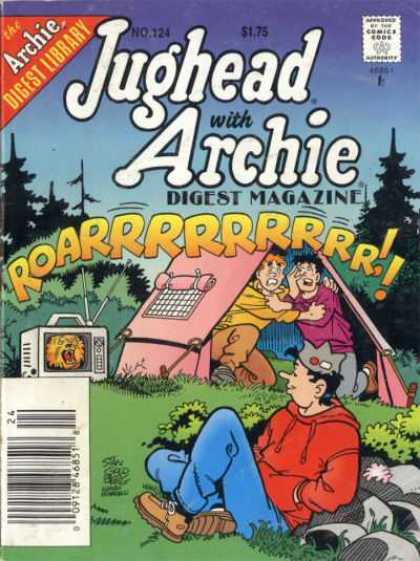Jughead with Archie Digest 124 - Camp - Tent - Lion - Roar - Scared