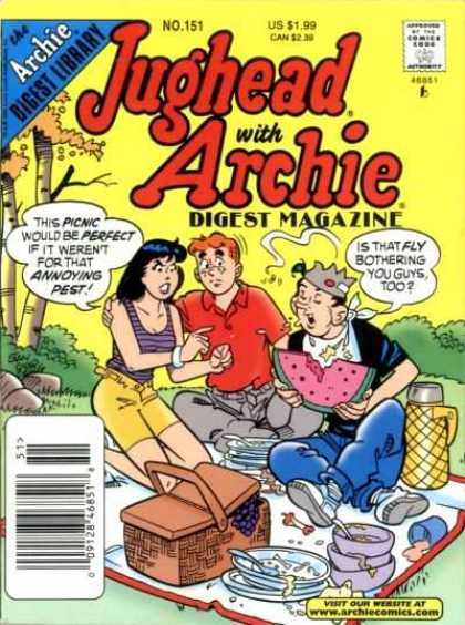 Jughead with Archie Digest 151 - Library - Veronica - Picnic - Basket - Watermelon