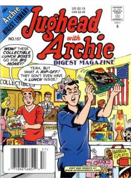 Jughead with Archie Digest 157 - American Flag - Collectibles - Cash Register - Toys - Lava Lamp