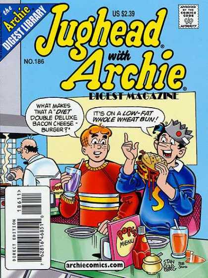 Jughead with Archie Digest 186 - Boys - Burger - Grill - Soda - Booth
