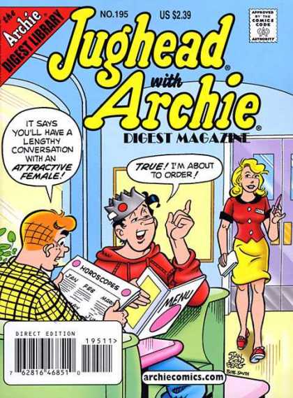 Jughead with Archie Digest 195 - No 195 - Jughead - Archie - Horoscopes - Resturant - Stan Goldberg