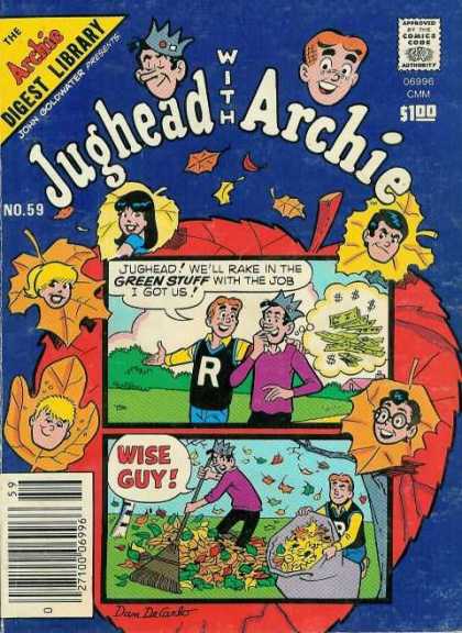 Jughead with Archie Digest 59 - Money - John Goldwater - No 59 - Raking - Wise Guy