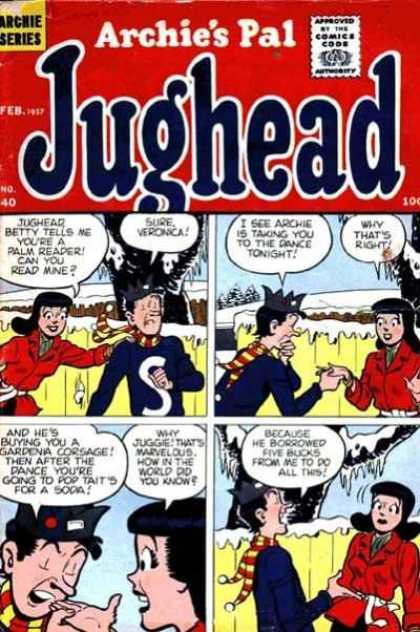 Jughead 40 - Archies Pal - Palm Reader - Veronica - Snow - Gardenia Corsage - Stan Goldberg