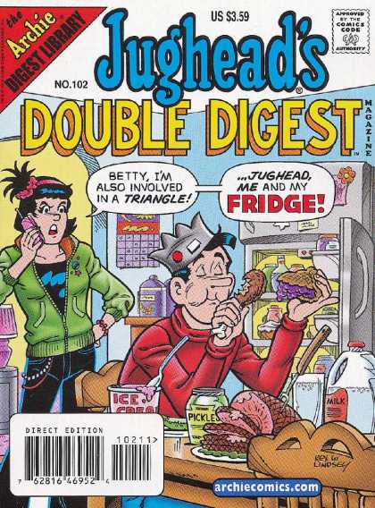 Jughead's Double Digest 102 - Betty - Im Also Involved In A Triangle - Jughead - Me And My Fridge - Icecream