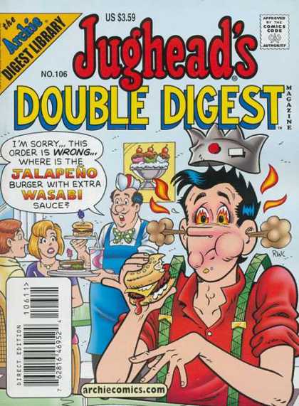 Jughead's Double Digest 106 - Jalpeno Burger - Diner - Waiter - Flames - Wasabi