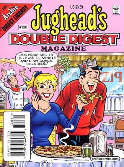 Jughead's Double Digest 120 - Archie - Pizza - Tasty - Cell Phone - Cook
