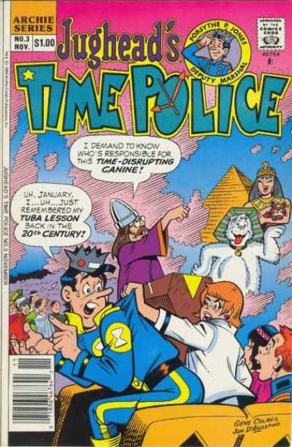 Jughead's Time Police 3 - Archie Series - Approved By The Comics Code - Woman - Pyramid - Dog - Gene Colan, Jon D'Agostino