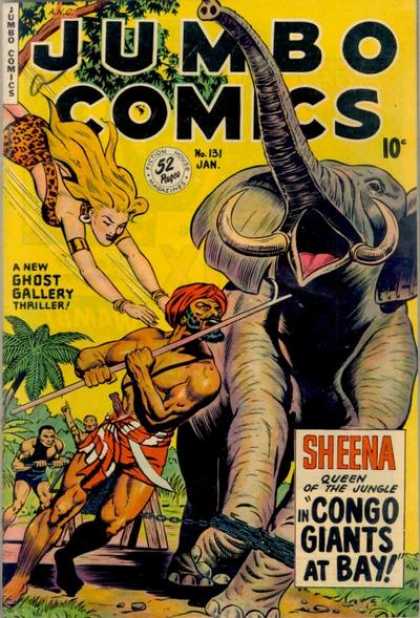 Jumbo Comics 131 - Elephant - Sheena - Jungle - Giants - Congo