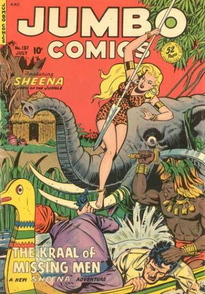 Jumbo Comics 137 - Elephant - July - Sheena - Blade - Jungle