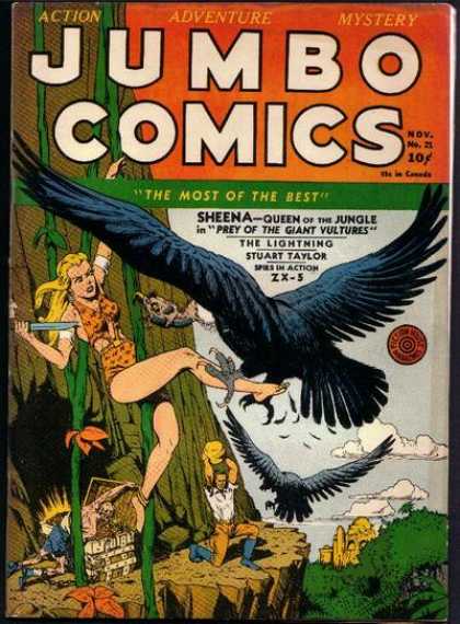Jumbo Comics 21 - Vulture - Adventure - Action - Mystery - 10 Cents
