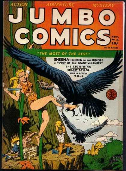 Vulture - Adventure - Action - Mystery - 10 Cents Jumbo Comics 21 - Vulture - Adventure - Action - Mystery - 10 Cents