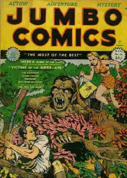 Jumbo Comics 22 - Jungle - Monster - Action - Adventure - Fight