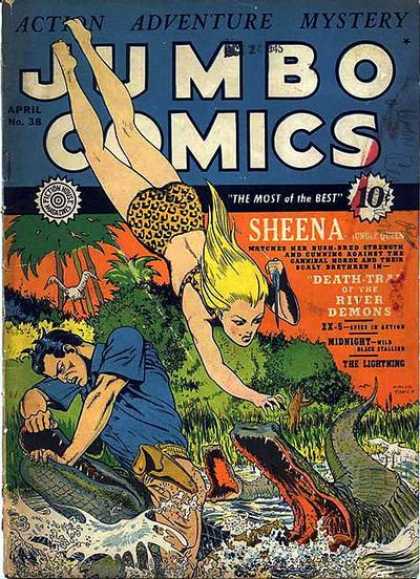 Jumbo Comics 38 - Sheena - Crocodiles
