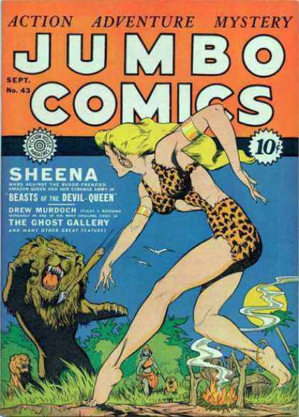 Jumbo Comics 43 - Sheena - Beats - Queen - Drew Murdoch - Ghost