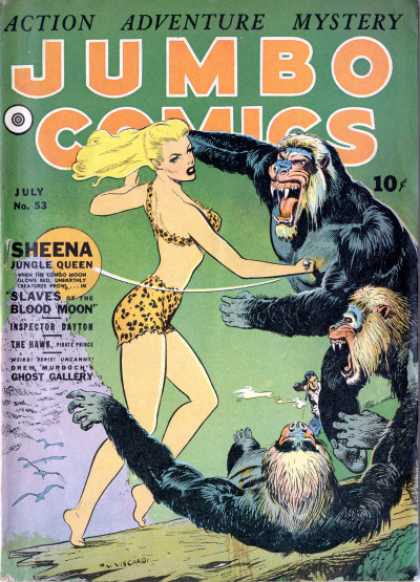 Jumbo Comics 53 - Sheena - Jungle Queen - Slaves - Blood Moon - Ghost Gallery