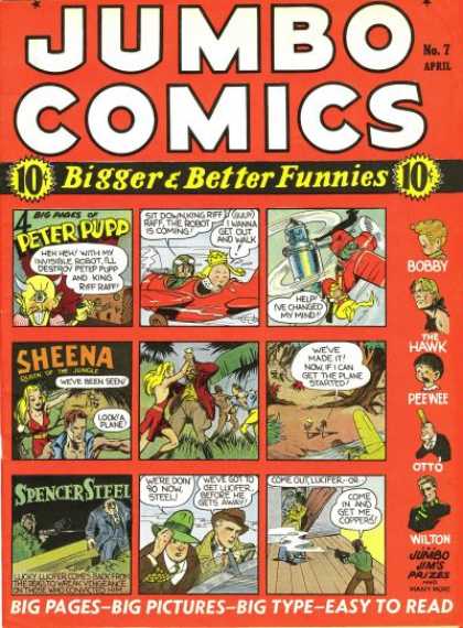 Jumbo Comics 7 - Jungle - Sheena - Gun - Crown - Hats