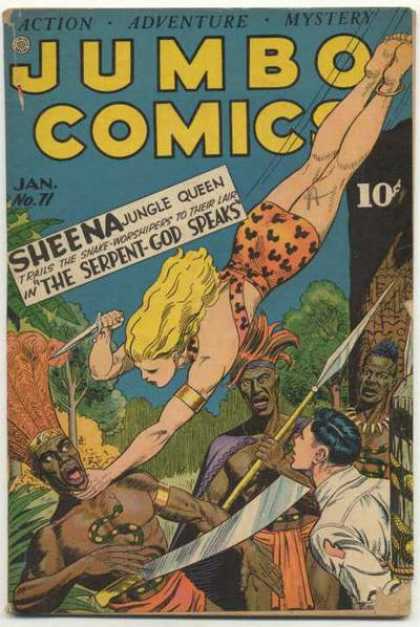 Jumbo Comics 71 - Sheena - Dagger - Action - Adventure - Mystery