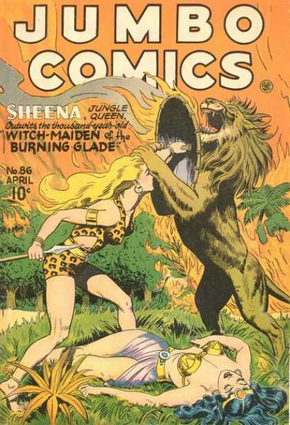 Jumbo Comics 86 - Lion - Shield - Spear