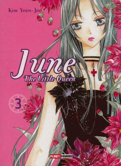 June the Little Queen 1 - Kim Yeon-joo - Blue Eyes - Flowers - Red Cross - Black Dress