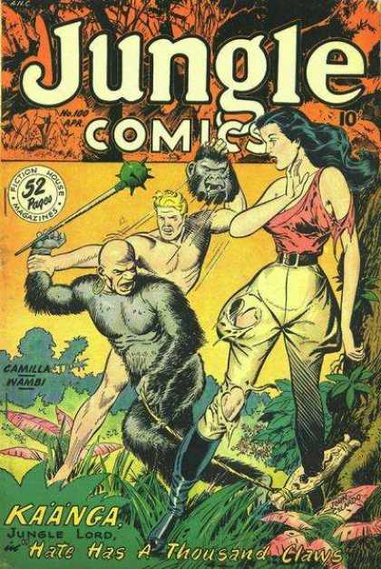 Jungle Comics 100 - Gorilla Costume - Camilla Wambi - Kaanga - Jungle Lord - Hate Has A Thousand Claws