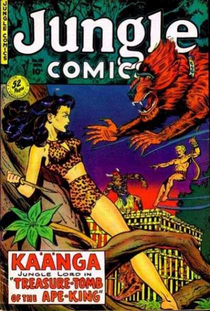 Jungle Comics 131 - Comics About Animals - Kaanga - Jungle Lord - Kaanga Jungle Lord - Treasure Tomb Of The Ape-king