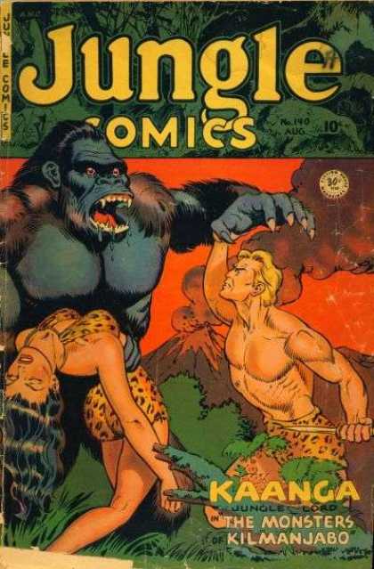 Jungle Comics 140 - Tarzan - Jane - Ape - Monstors - Save Me