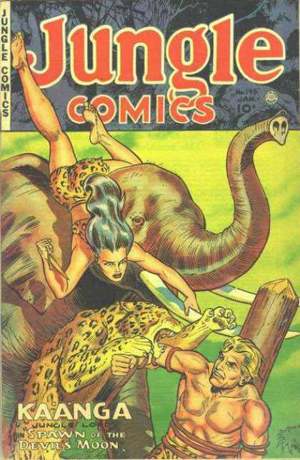 Jungle Comics 145 - Elephant - Leopard - Jungle Girl - Kaanga - Spawn Of The Devils Moon
