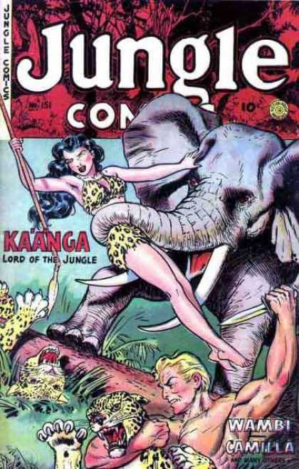 Jungle Comics 151 - Kaanga - Elephant - Leopards - Lord Fo The Jungle - Knife