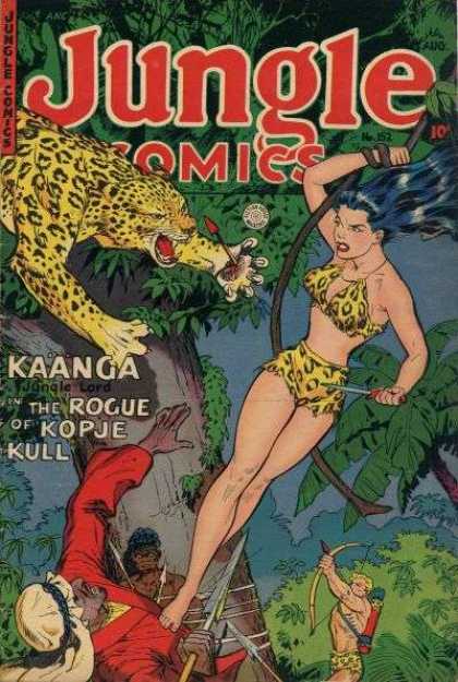 Jungle Comics 152 - Leopard - Rope - Dagger - Bow And Arrow - Tree