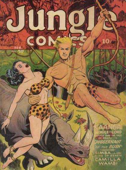 Jungle Comics 50 - Kaanga - Jungle Lord - Juggernaut Of The Bush - Simba - Camilla Wambi