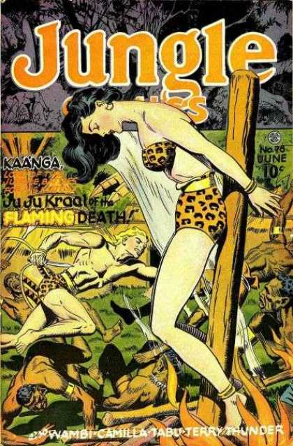 Jungle Comics 78 - 10 Cents - June - Leopard Print Bikini - Black Hair - Woman