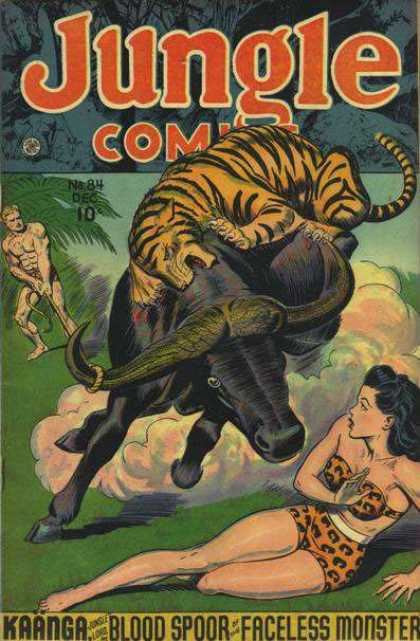 Jungle Comics 84 - Kaanga - Faceless Monster - Tiger - Bull - Blood Spoor