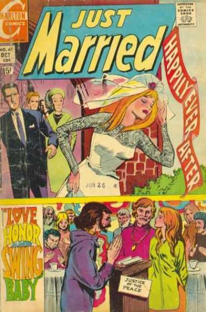 Just Married 67 - Wedding - Old Comic - Collectors Item - 70s Wedding - Jun 26th