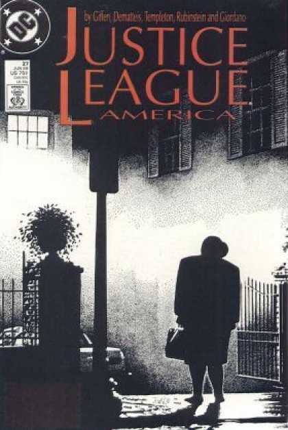 Justice League America 27 - Silhouette - Shadows - Dark - Building - Figure - Kevin Maguire