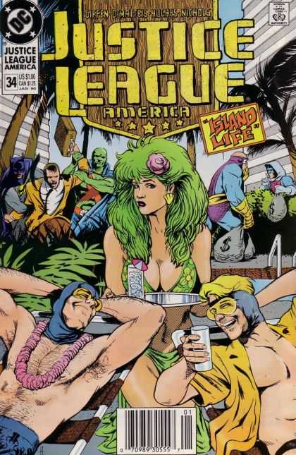 Justice League America 34 - Dc Comics - Island Life - Justice - Batman - League - Adam Hughes