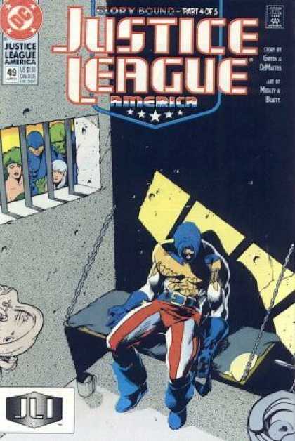 Justice League America 49 - Dc Comic - Jail - Glory Bound Part 4 Of 5 - Sink - Jli - Adam Hughes