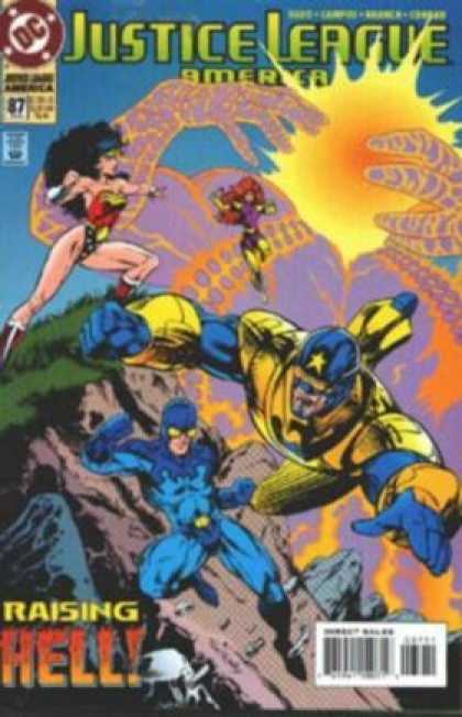 Justice League America 87 - Dc - Costumes - Superheroes - Battle - Raising Hell