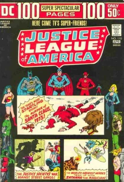Justice League of America 110 - Santa Claus - The Flash - Batman - Superman - Wonder Woman - Nick Cardy