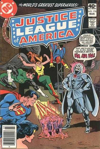 Justice League of America 176 - Green Lantern - Superman - Wonder Woman - Heat Vision - Red Tornado - Dick Giordano