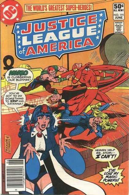 Justice League of America 191 - I Have Lost My Magic Powers - Amazo - The Worlds Greatest Super Heros - Heaven Help Meatom I Cant - One Super Man - Dick Giordano, Richard Buckler