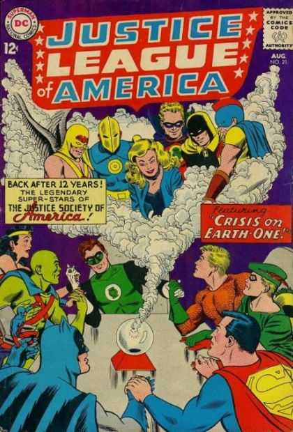 Justice League of America 21 - Crisis On Earth-one - Super Stars - Heroes - Crystal Ball - Seance