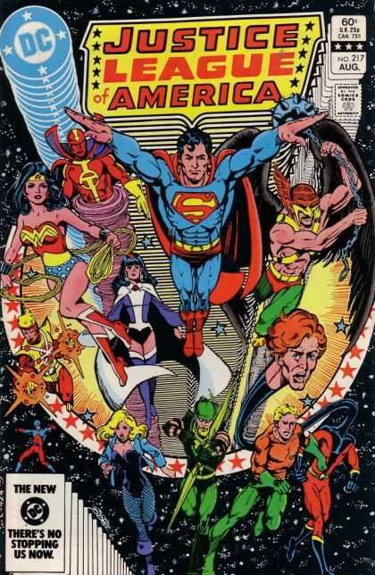 Justice League of America 217 - Superman - Wonderwoman - Aquaman - Green Archer - Hawkman - George Perez