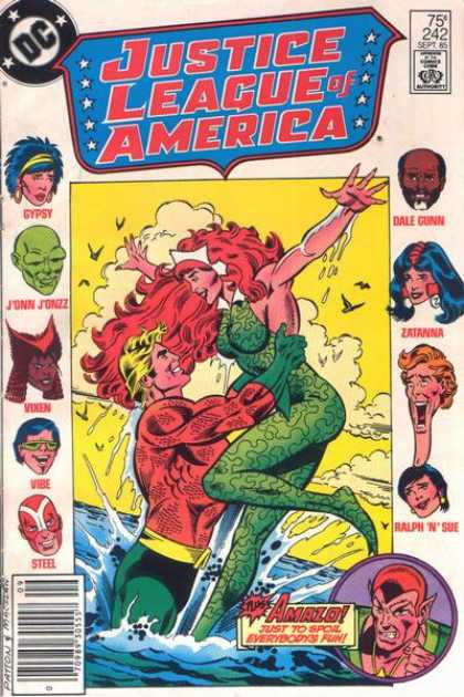 Justice League of America 242 - Dc - Approved By The Comics Code Authority - Gypsy - Ralpn N Sue - Steel