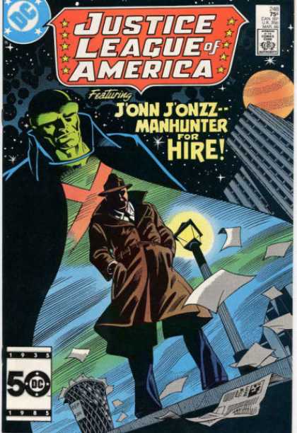 Justice League of America 248 - Jonn Jonzz - Manhunter - Hire - Martian - Night
