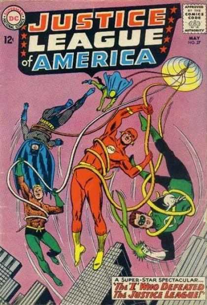 Justice League of America 27 - Dc Comics - Comics Code Authority - May - Superheroes - Buildings